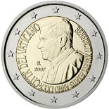 2 euro coin 80th birthday of His Holiness Pope Benedict XVI | Vatican City 2007