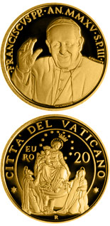 20 euro coin Pontifical Shrine of the Blessed Virgin of the Rosary of Pompeii | Vatican City 2015