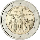 2 euro coin Centenary of the Fatima apparitions | Vatican City 2017