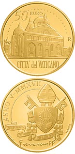 50 euro coin Pontifical Basilica of Saint Anthony of Padua  | Vatican City 2017