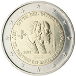 2 euro coin 1950th Anniversary of the Martyrdom of Saint Peter and Saint Paul | Vatican City 2017