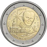 2 euro coin 100th Anniversary of the Bitrh of John Paul II | Vatican City 2020