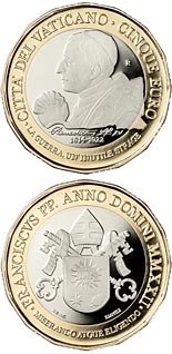 5 euro coin Centenary of the death of Pope Benedetto XV | Vatican City 2022