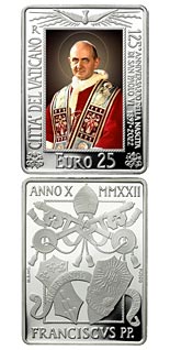 25 euro coin 125th Anniversary of the birth of Pope Paul VI | Vatican City 2022
