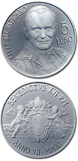 5 euro coin Beatification of Pope John Paul II | Vatican City 2011