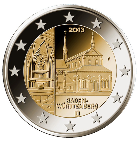 Image of 2 euro coin - Baden-Württemberg: Kloster Maulbronn | Germany 2013