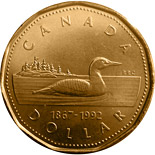 1 dollar The 125th Anniversary of Confederation - 1992 - Series: Commemorative Circulation Loonies - Canada