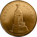 1 dollar The National War Memorial coin - 1994 - Series: Commemorative Circulation Loonies - Canada