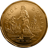 1 dollar Terry Fox - 2005 - Series: Commemorative Circulation Loonies - Canada