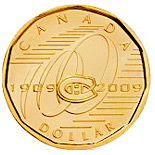 1 dollar Montreal Canadiens - 2009 - Series: Commemorative Circulation Loonies - Canada