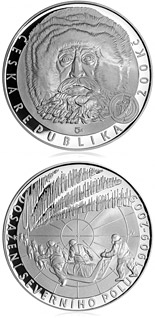 Image of 200 koruna coin - 100th anniversary of reaching of the North Pole | Czech Republic 2009.  The Silver coin is of Proof, BU quality.