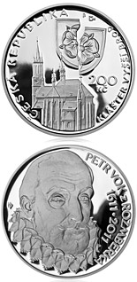 Image of 200 koruna coin - Death of Petr Vok of Rožmberk | Czech Republic 2011.  The Silver coin is of Proof, BU quality.