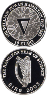 10 euro Sir William Rowan Hamilton Birth 200th Anniversary - 2005 - Series: Silver 10 euro coins - Ireland