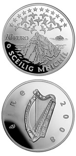 10 euro UNESCO Heritage Site of Skellig Michael - 2008 - Series: Silver 10 euro coins - Ireland