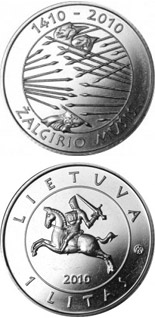 1 litas 600th anniversary of the Grünwald Battle - 2010 - Series: Circulation commemorative 1 litas - Lithuania