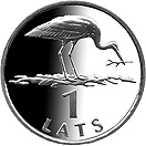 1 lats coin Stork | Latvia 2001
