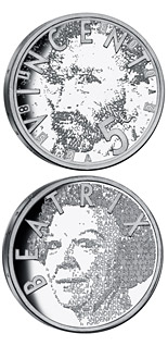 Image of 5 euro coin - 150th birthday of Vincent van Gogh  | Netherlands 2003.  The Silver coin is of Proof, UNC quality.