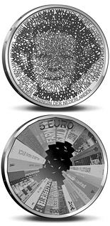 Image of 5 euro coin - Architecture in Netherlands  | Netherlands 2008.  The Silver coin is of Proof, UNC quality.