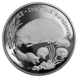Image of 20 zloty coin - European Hedgehog | Poland 1996.  The Silver coin is of Proof quality.