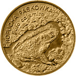 Image of 2 zloty coin - Natterjack Toad | Poland 1998.  The Nordic gold (CuZnAl) coin is of UNC quality.