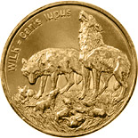 Image of 2 zloty coin - Wolf | Poland 1999.  The Nordic gold (CuZnAl) coin is of UNC quality.