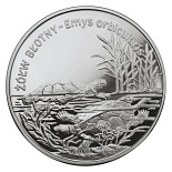 Image of 20 zloty coin - Emys orbicularis | Poland 2002.  The Silver coin is of Proof quality.