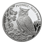 Image of 20 zloty coin - Eagle Owl | Poland 2005.  The Silver coin is of Proof quality.