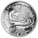 Image of 20 zloty coin - European green lizard | Poland 2009.  The Silver coin is of Proof quality.