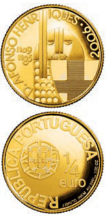Image of 0.25 euro coin - D. Afonso Henriques | Portugal 2006.  The Gold coin is of BU quality.