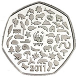 50 pence 50th anniversary of the foundation of the WWF - 2011 - Series: Commemorative 50 pence - United Kingdom
