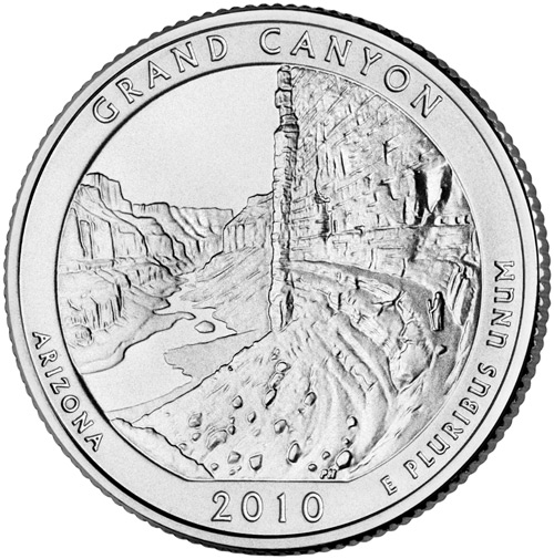 25 cents Grand Canyon National Park, AZ  - 2010 - Series: America the Beautiful Quarters - USA
