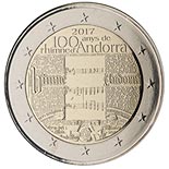 2 euro coin 100 years of the Andorra Anthem | Andorra 2017