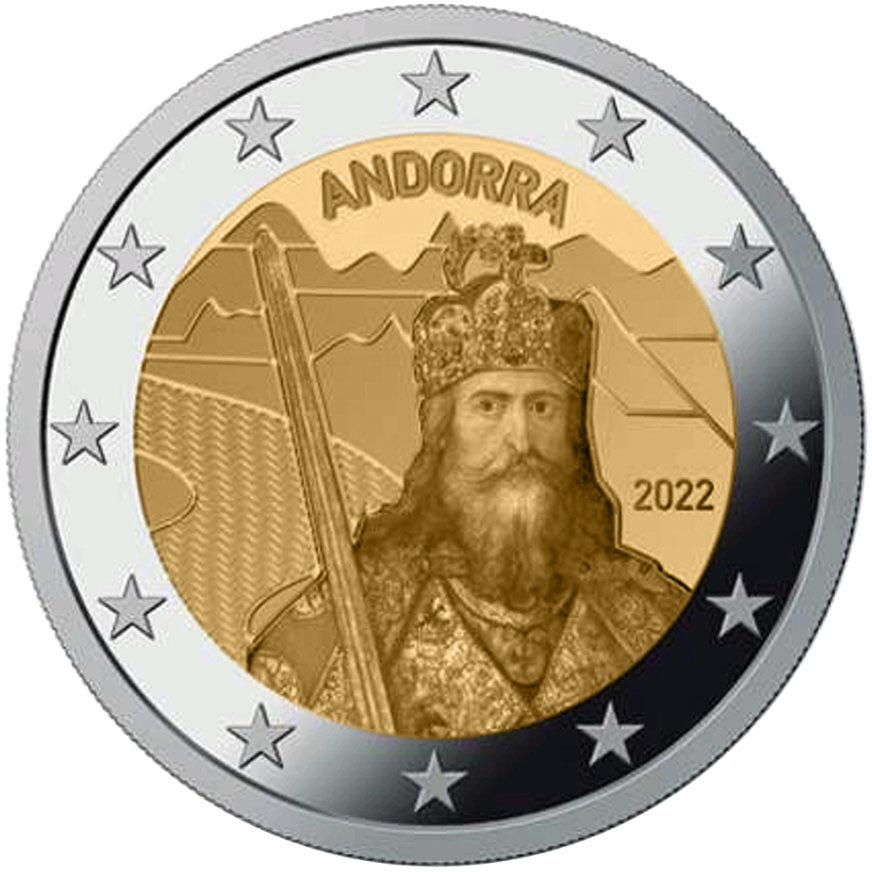 Image of 2 euro coin - The Legend of Charlemagne | Andorra 2022