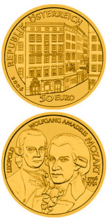 50 euro coin Wolfgang Amadeus Mozart | Austria 2006
