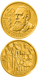 50 euro coin Theodor Billroth | Austria 2009