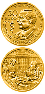 50 euro coin Clemens von Pirquet | Austria 2010