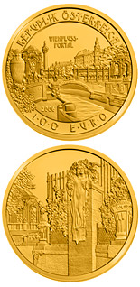 100 euro coin River Wien Gate | Austria 2006