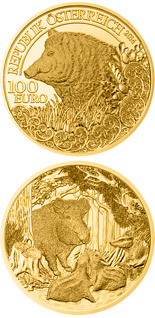100 euro coin The Wild Boar | Austria 2014