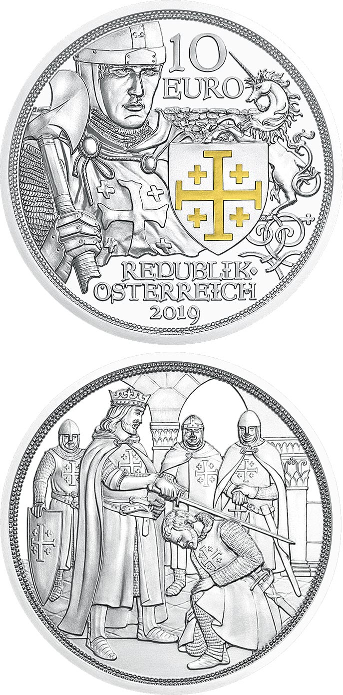 Image of 10 euro coin - Adventure | Austria 2019.  The Silver coin is of Proof, BU, UNC quality.