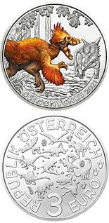 3 euro coin Deinonychus antirrhopus –
the smartest dinosaur | Austria 2021