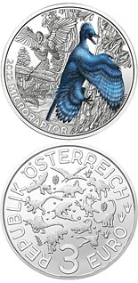 3 euro coin Microraptor– the smallest dinosaur | Austria 2022