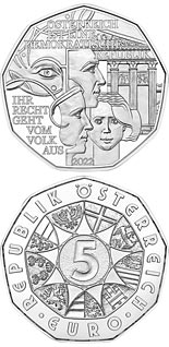 5 euro coin Democracy | Austria 2022