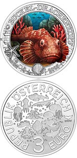 3 euro coin Devil Scorpionfish | Austria 2025