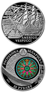 20 ruble coin The Amerigo Vespucci  | Belarus 2010