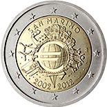 2 euro coin Ten years of Euro  | Belgium 2012