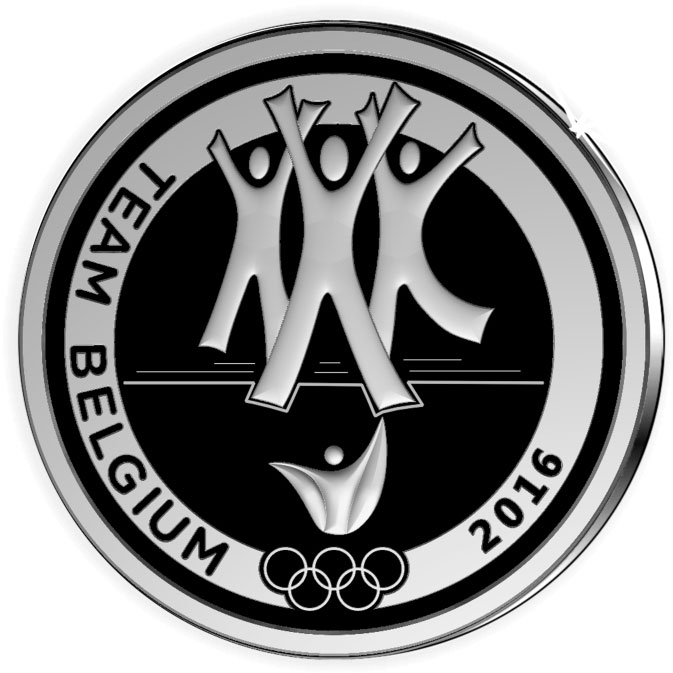 Image of 10 euro coin - Olympic Games - Rio 2016 | Belgium 2016.  The Silver coin is of Proof quality.