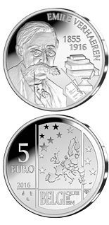 5 euro coin 100th Anniversary of the Death of Emile Verhaeren | Belgium 2016