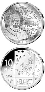 10 euro coin Albert Einstein | Belgium 2016