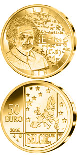 50 euro coin Albert Einstein | Belgium 2016