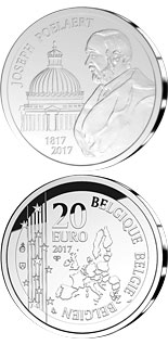 20 euro coin Joseph Poelaert 200 Years | Belgium 2017